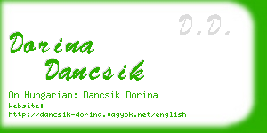 dorina dancsik business card